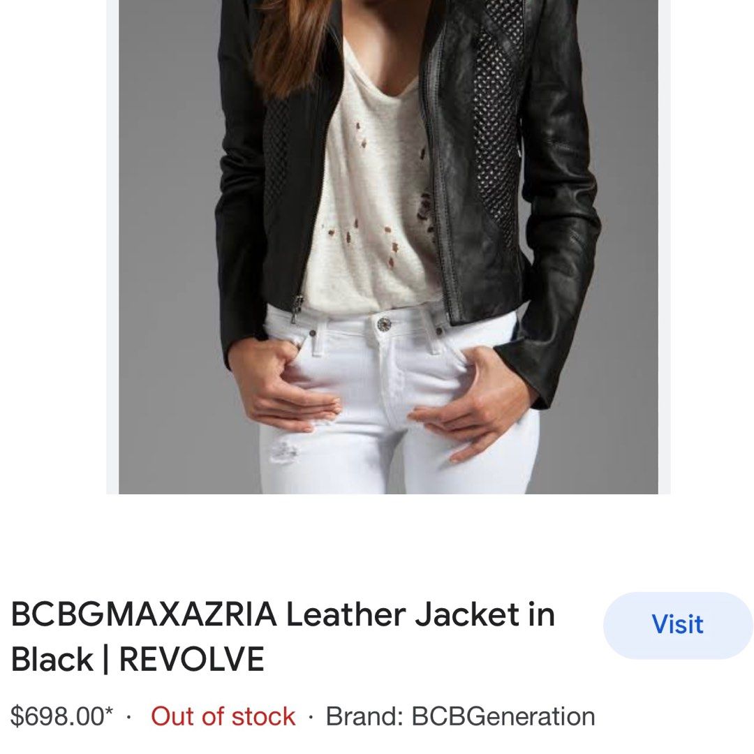 Bcbg long leather vest shop