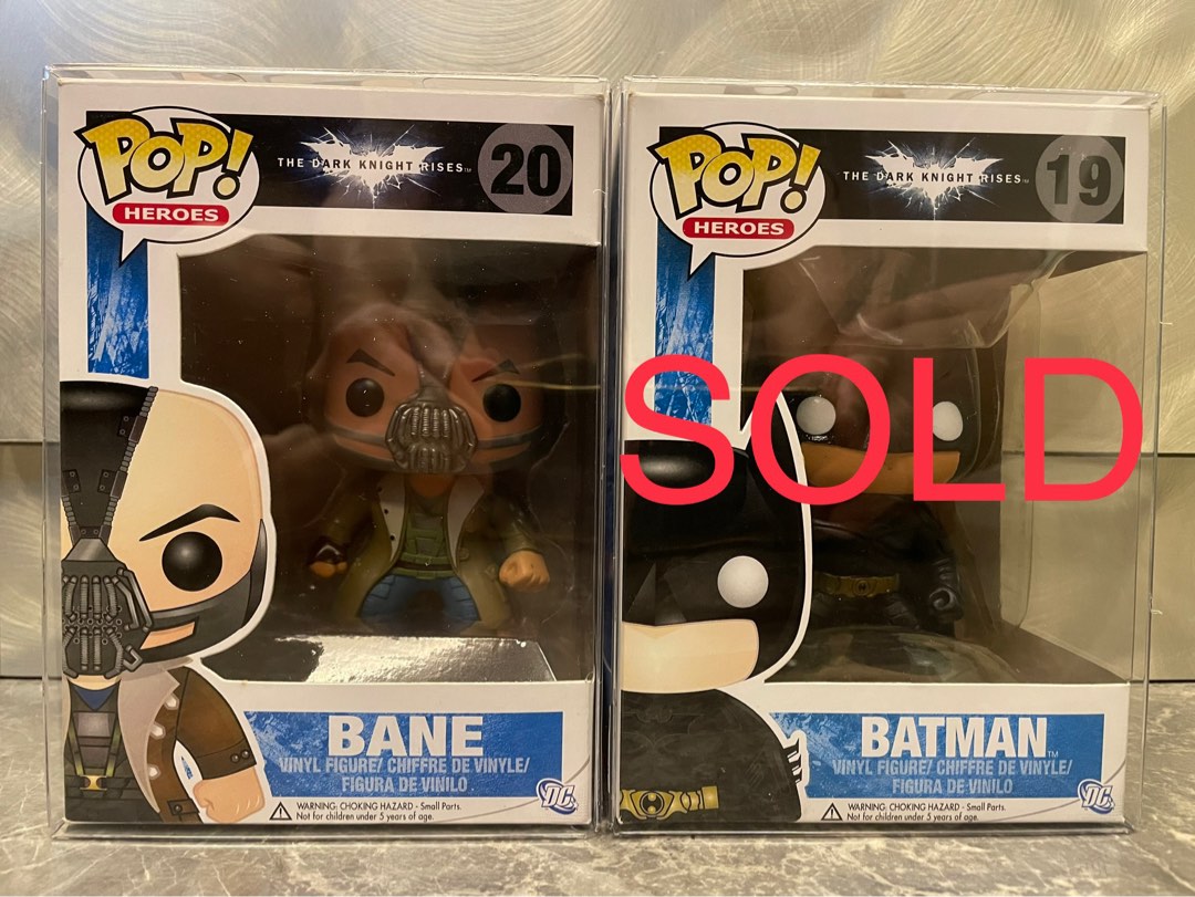 Grail Funko Pop - 19 & 20 - The Dark Knight Rises - Batman & Bane  (Vaulted), Hobbies & Toys, Toys & Games on Carousell