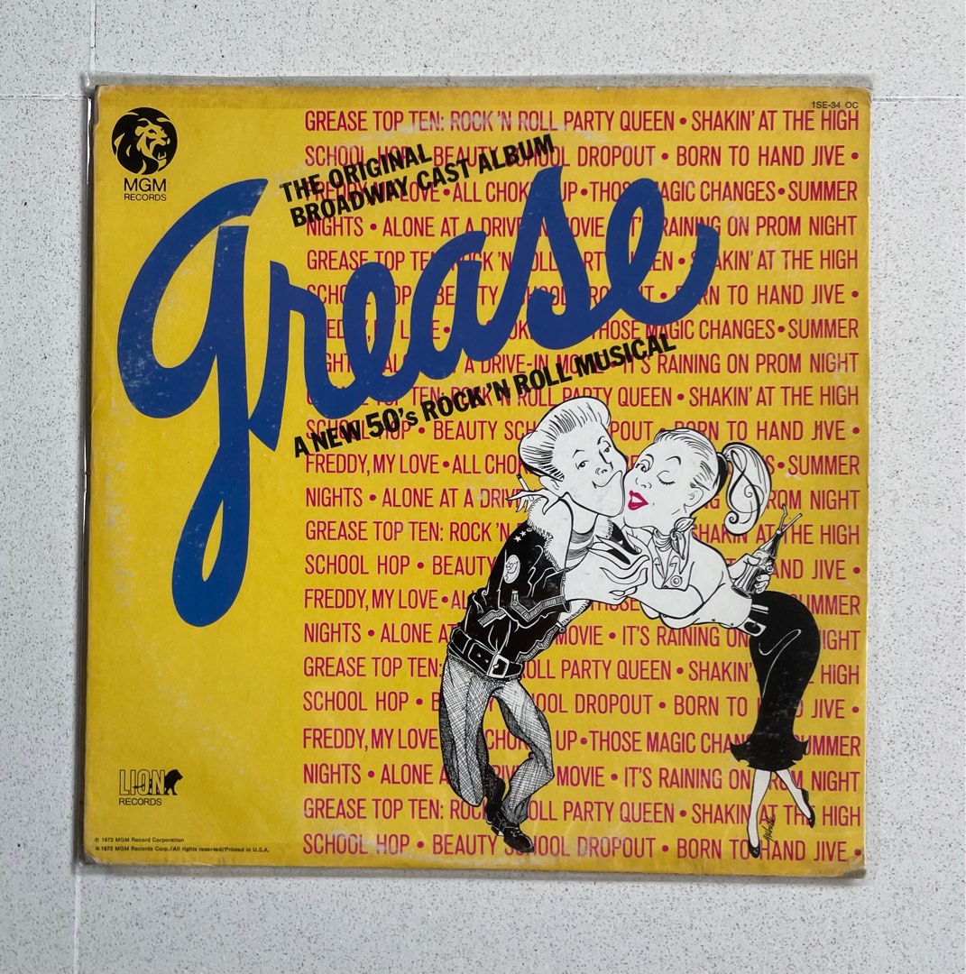 Grease Musical 33 rpm, Audio, Portable Audio Accessories on Carousell