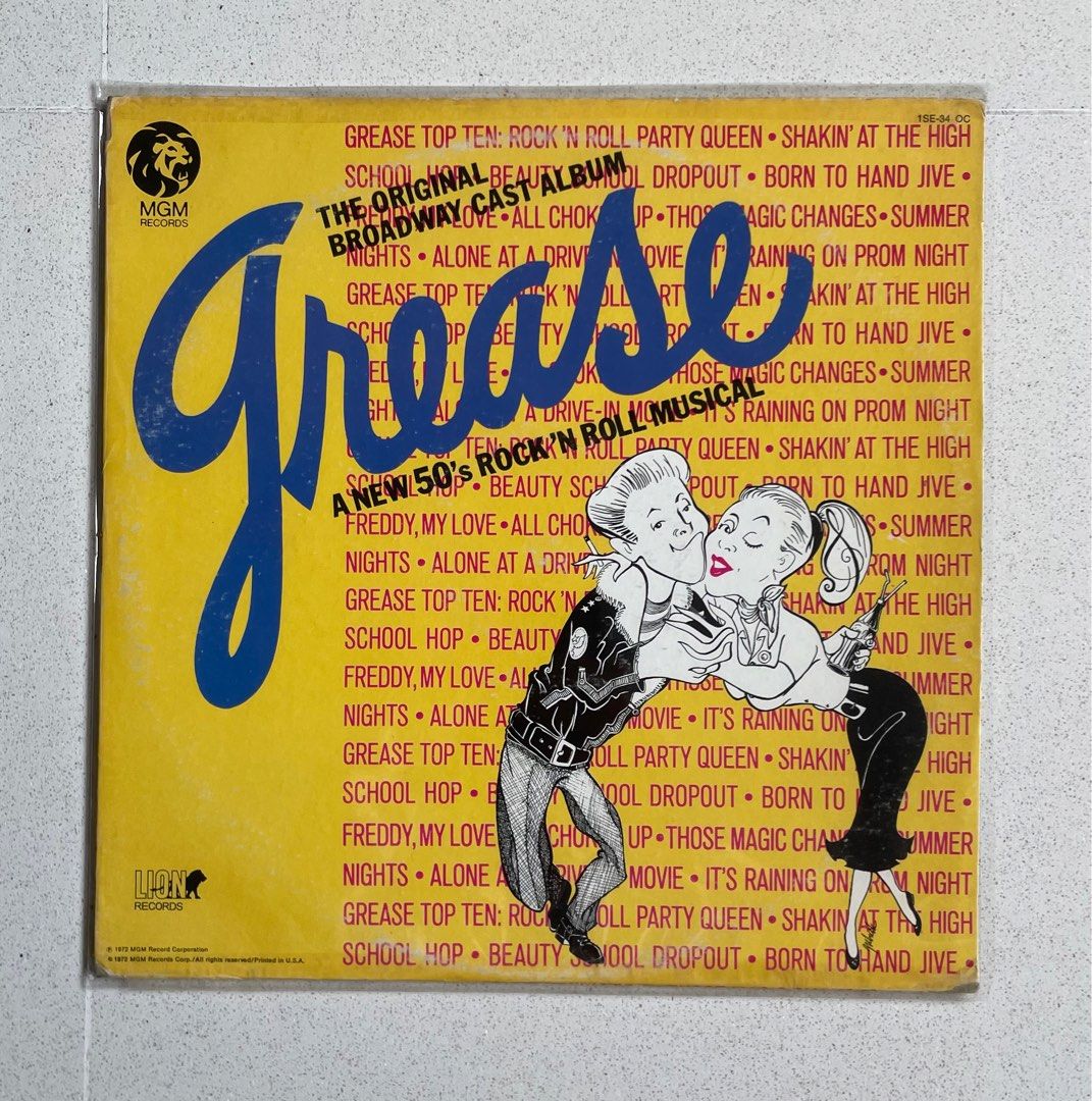 Grease Musical 33 rpm, Audio, Portable Audio Accessories on Carousell
