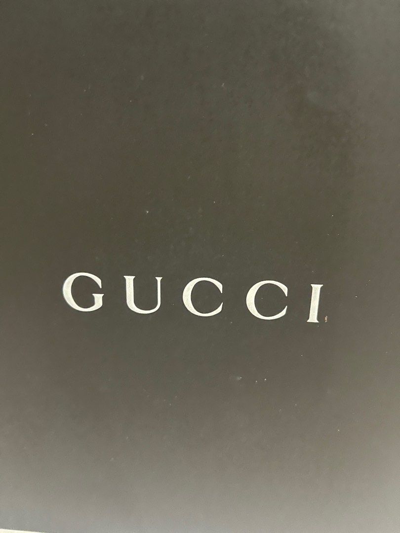 Gucci paper bag (Category: Luxury Accessories) located in Manila. Submitted by chinchinshaven (Listing ID 1228491662, Image 3). Description: Very good condition Size: height 38.5cm Width 23.5cm Depth 14.5cm.