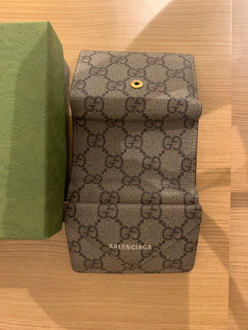Gucci x balenciaga mini wallet, 名牌, 手袋及銀包- Carousell