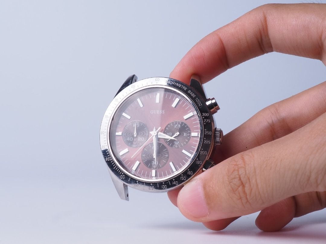 Guess Steel Tachymeter Watches, Luxury, Watches on Carousell