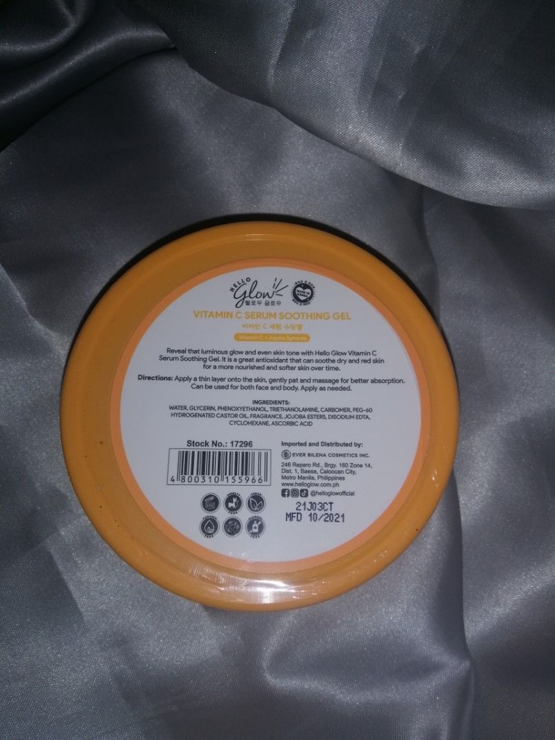 Hello Glow Vitamin C Serum Soothing Gel300ml, Beauty & Personal Care