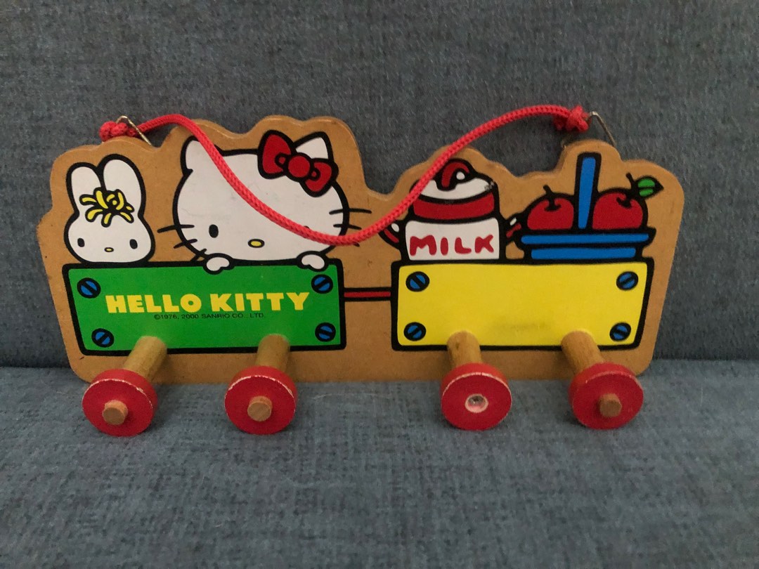 Hello kitty wooden wall hook on Carousell