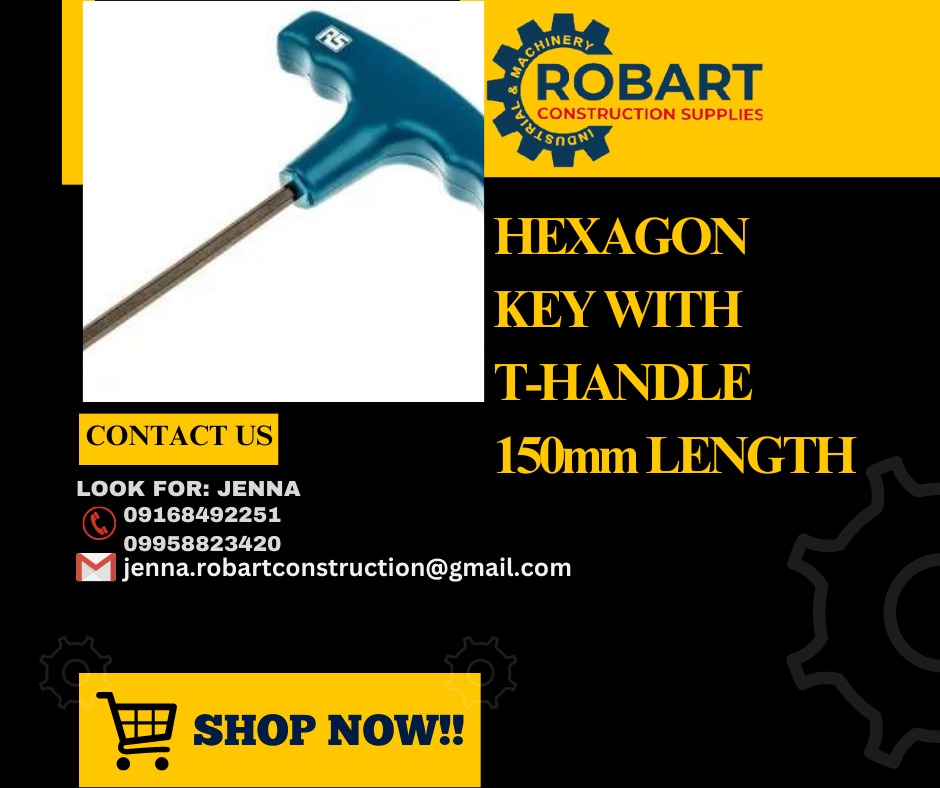 HEXAGON KEY WITH THANDLE 150MM LENGTH, Commercial & Industrial