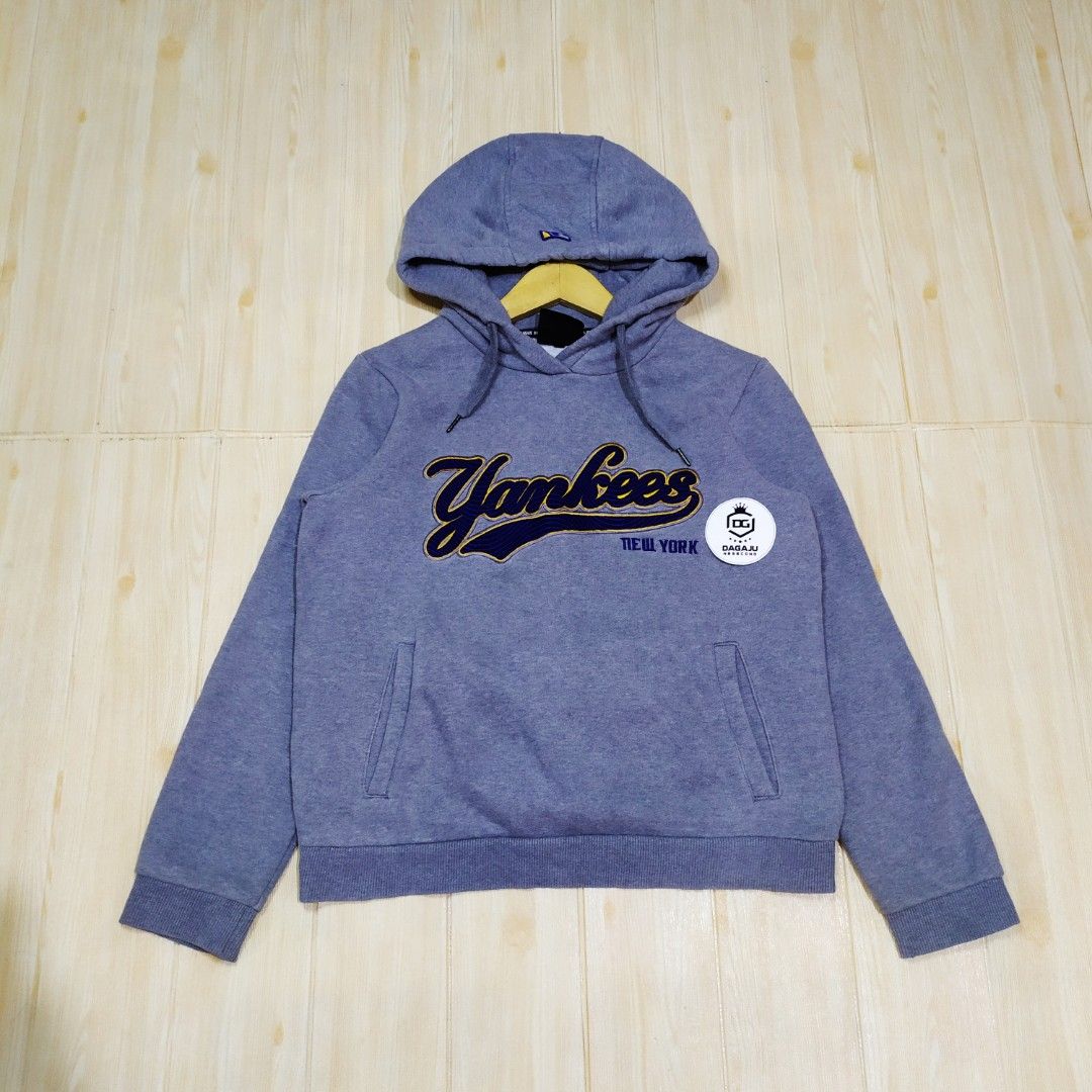 Sweater Hoodie MLB Mitchell & Ness Yankees Putih