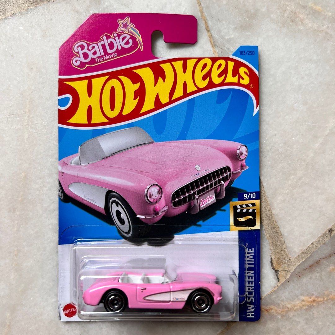 Hotwheels 1956 Corvette Barbie The Movie Edition, Hobbies & Toys, Toys