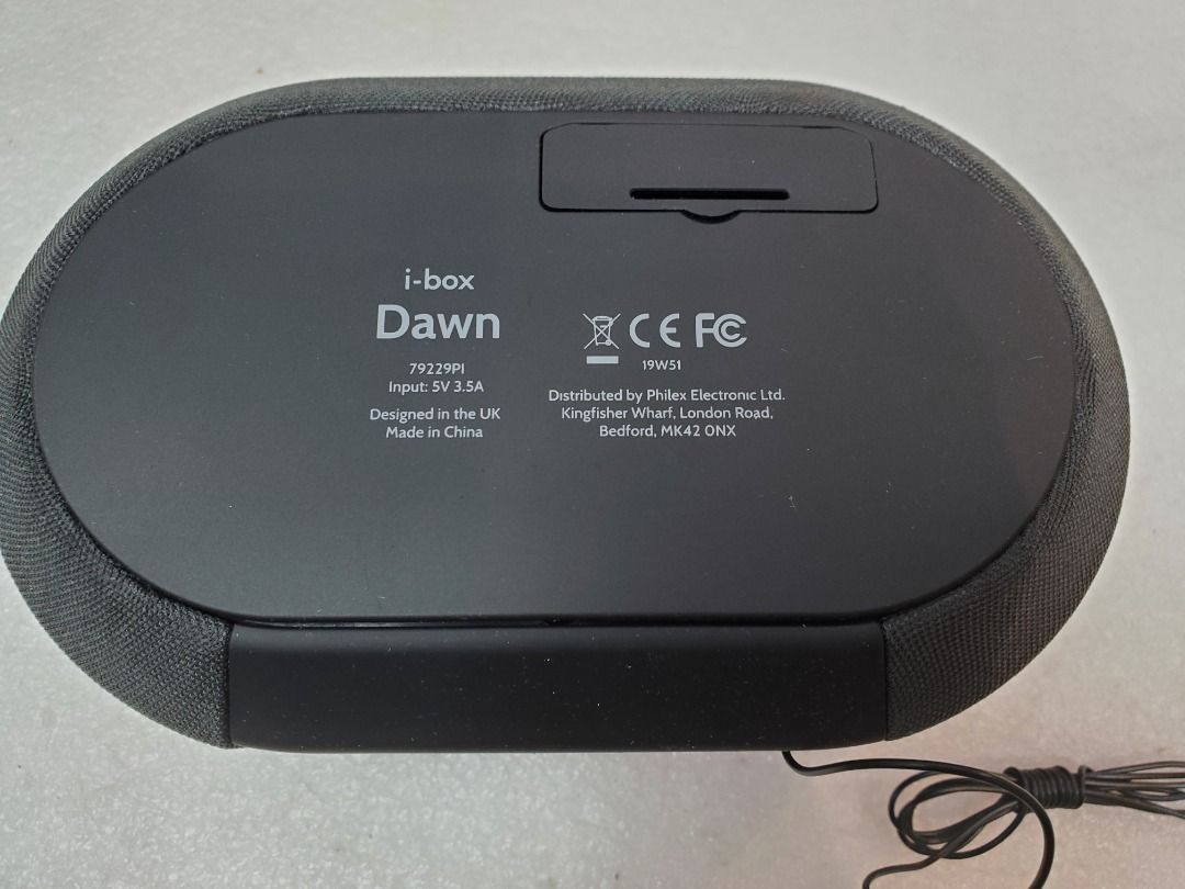 IBox Dawn Bedside Alarm Clock with Wireless Charging and Wireless