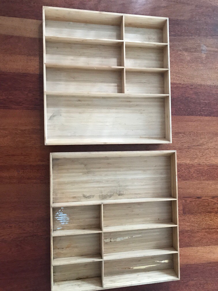 IKEA Bamboo UPPDATERA drawer organizers X2, Furniture & Home Living