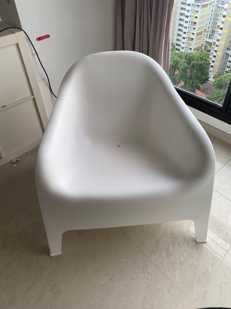 Ikea Skarpo Pool Chair white, Furniture & Home Living, Furniture