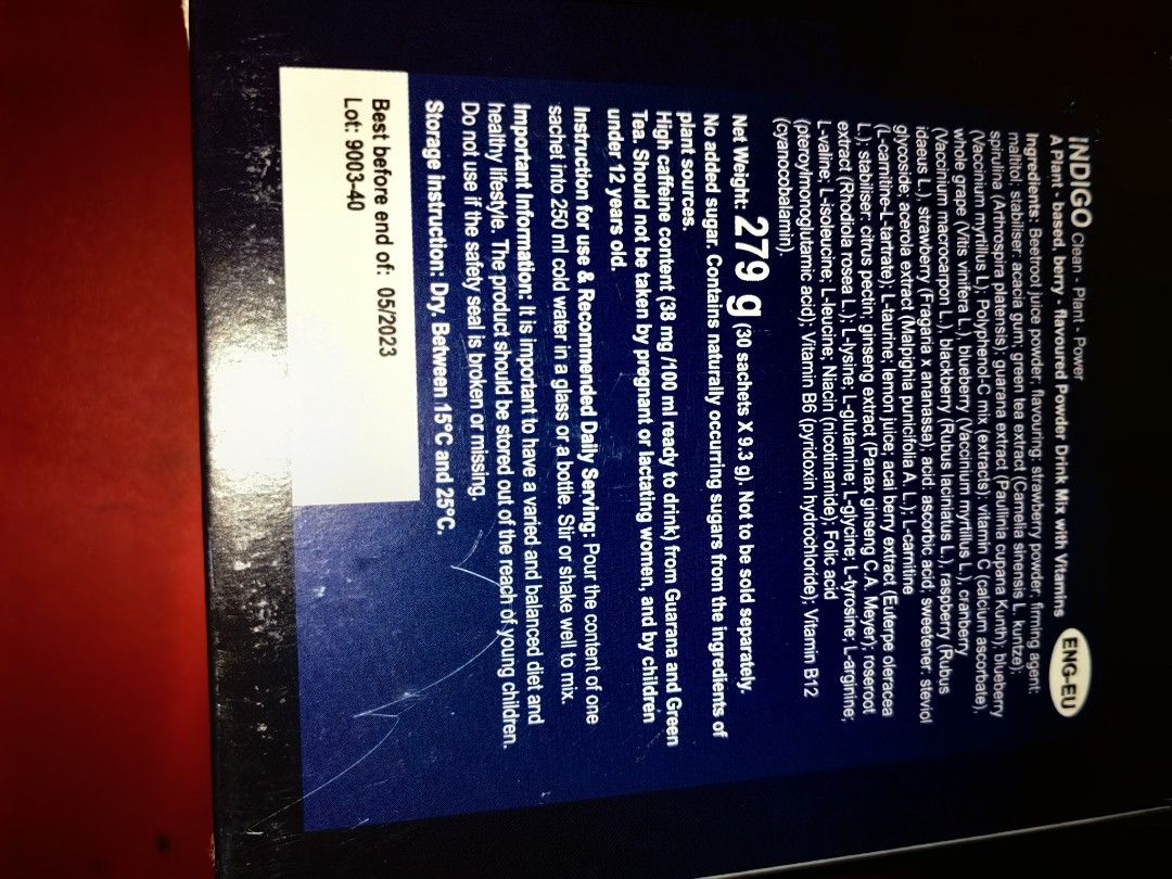 Indigo Energy Herbal Drink, Health & Nutrition, Health Supplements