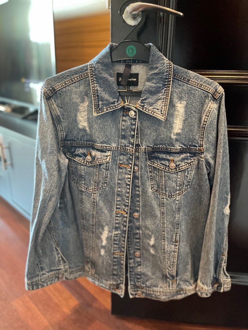 Jaket jeans stradivarius cheap