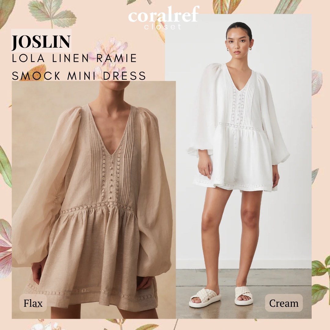 Joslin Lola Linen Ramie Mini Smock Dress