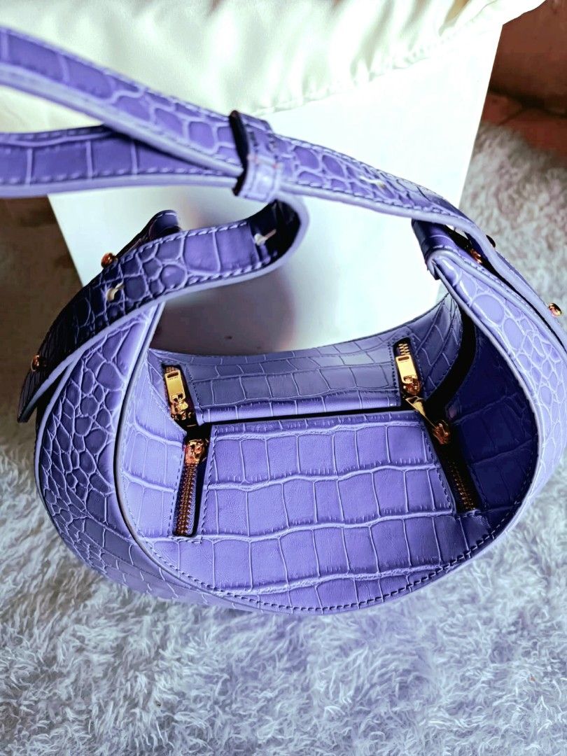 JW PEI Rantan Bag - Purple Croc, Fesyen Wanita, Tas & Dompet di Carousell