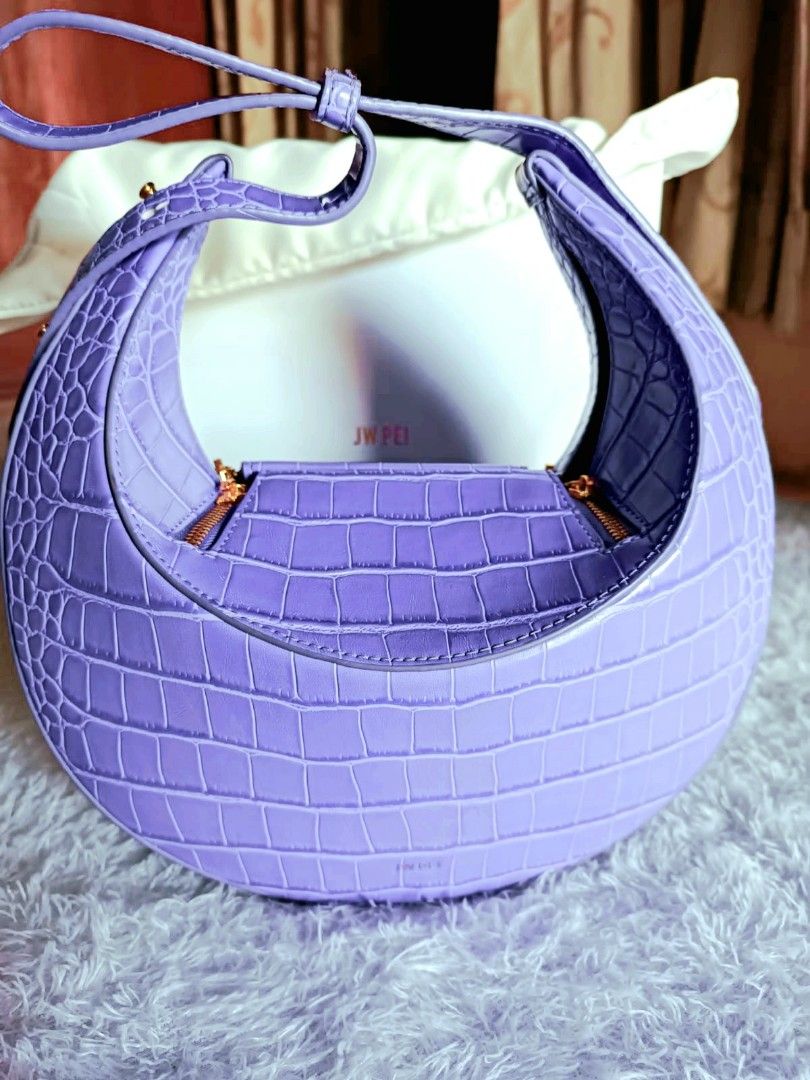 JW PEI Rantan Bag - Purple Croc, Fesyen Wanita, Tas & Dompet di Carousell