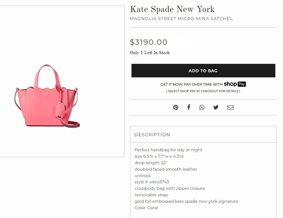 Kate spade magnolia street micro mina new arrivals