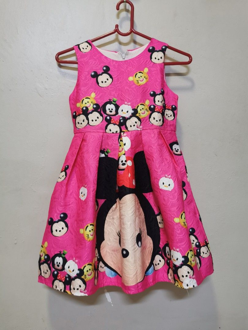 Kids Girl Tsum Tsum Pink Sleeveless Dress Babies Kids Babies