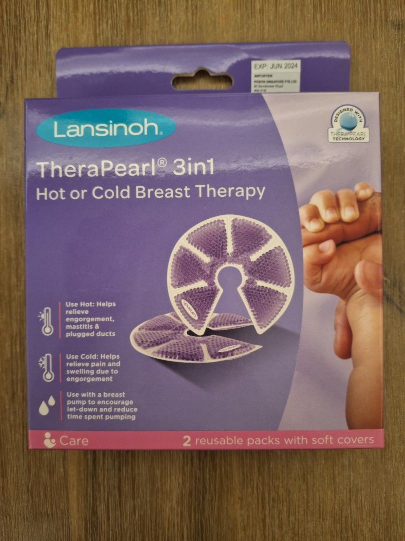 Lansinoh Therapearl Hot or Cold Breast Compress for Mastitis, Blocked Ducts, Babies