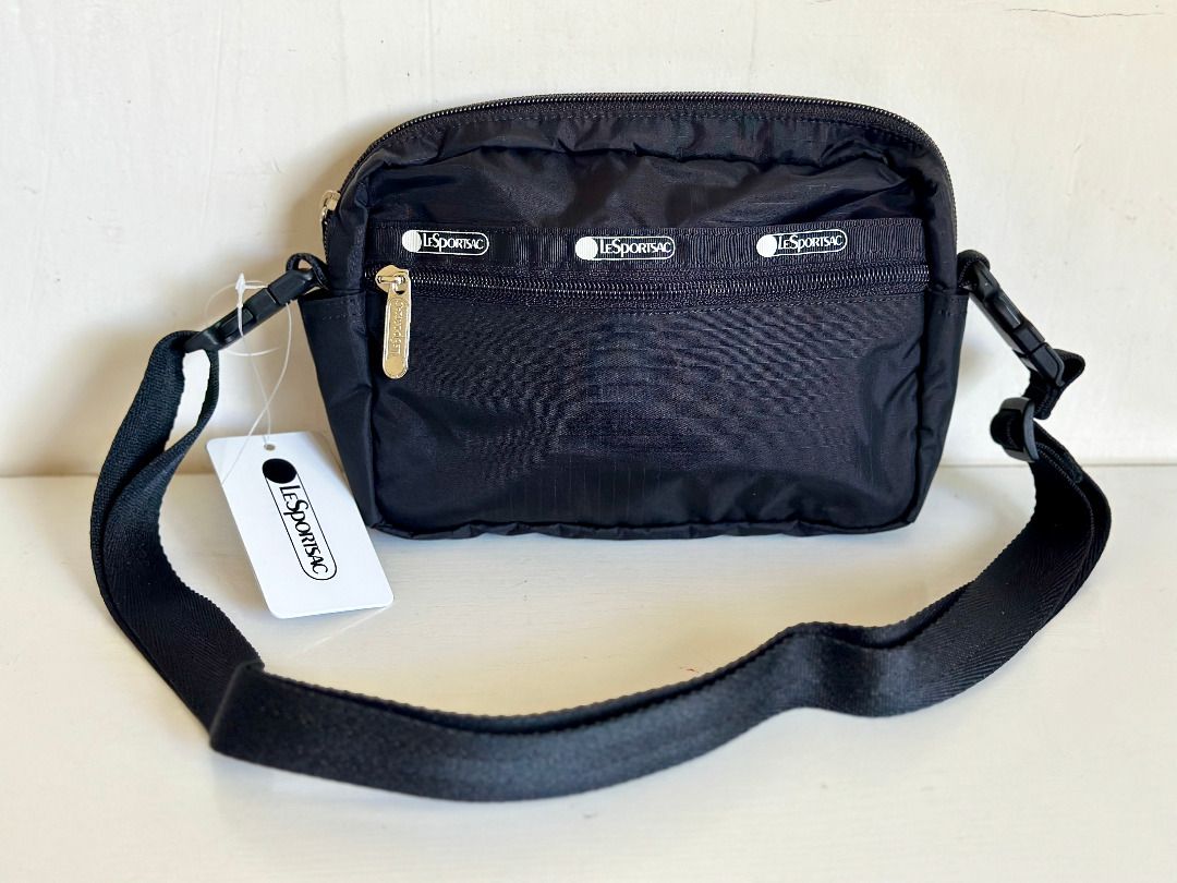 LESPORTSAC CANDACE CONVERTIBLE BELT SHOULDER SLING BAG JET BLACK 80 Women s Fashion Bags Wallets Cross body Bags on Carousell