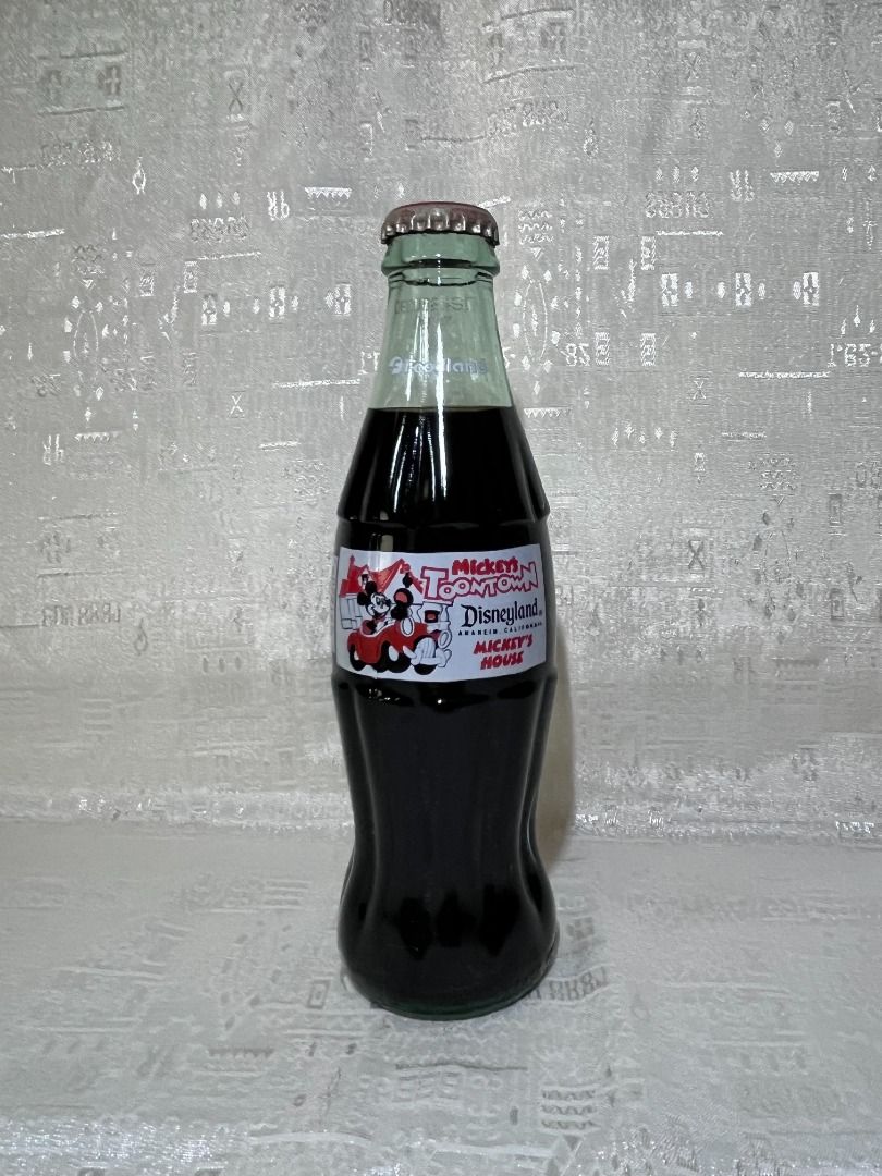 Limited Edition 1993 Mickey's Toontown - Disneyland - Anaheim, California,  Mickey's House Coca Cola Classic 8 Oz Bottle Vintage Collectible