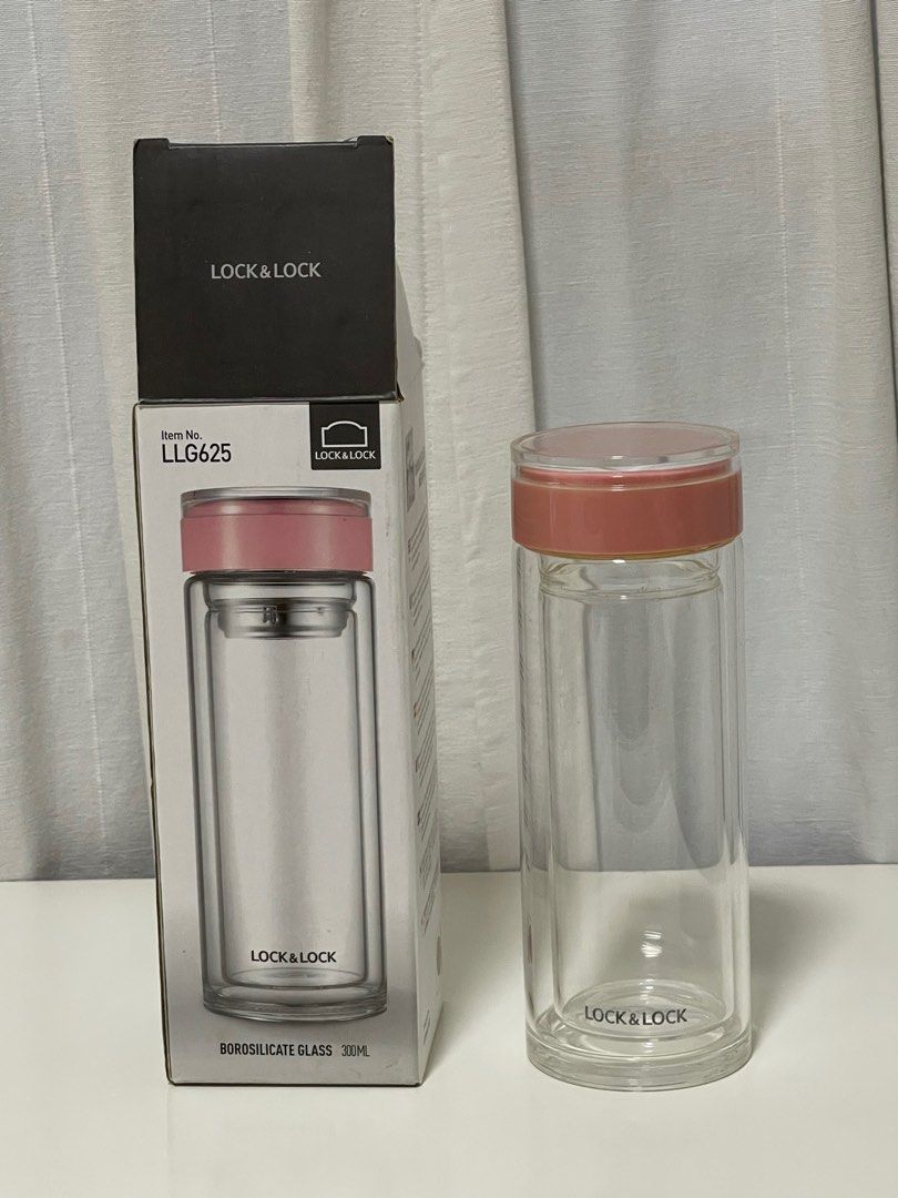 LOCK & LOCK BOROSILICATE GLASS 300ML, Furniture & Home Living