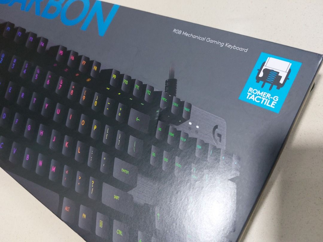 Logitech G512 Carbon RGB Mechanical Keyboard - Romer-G Tactile ...