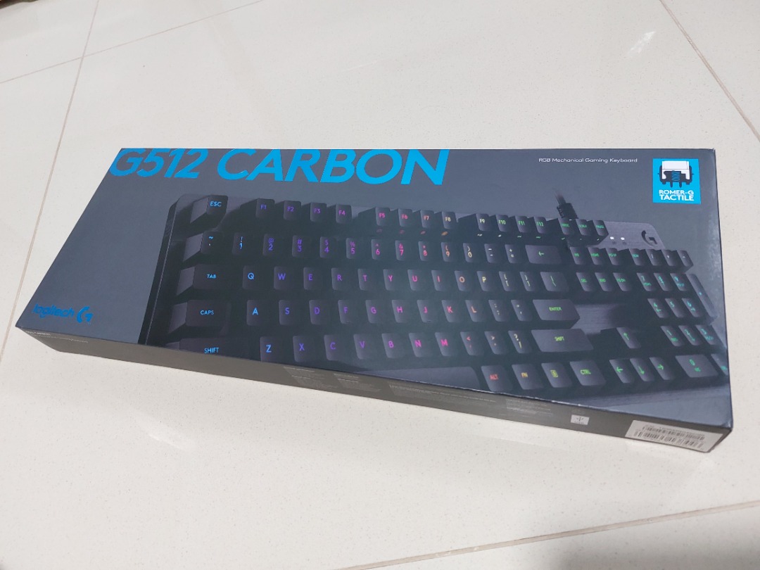 Logitech G512 Carbon RGB Mechanical Keyboard - Romer-G Tactile ...