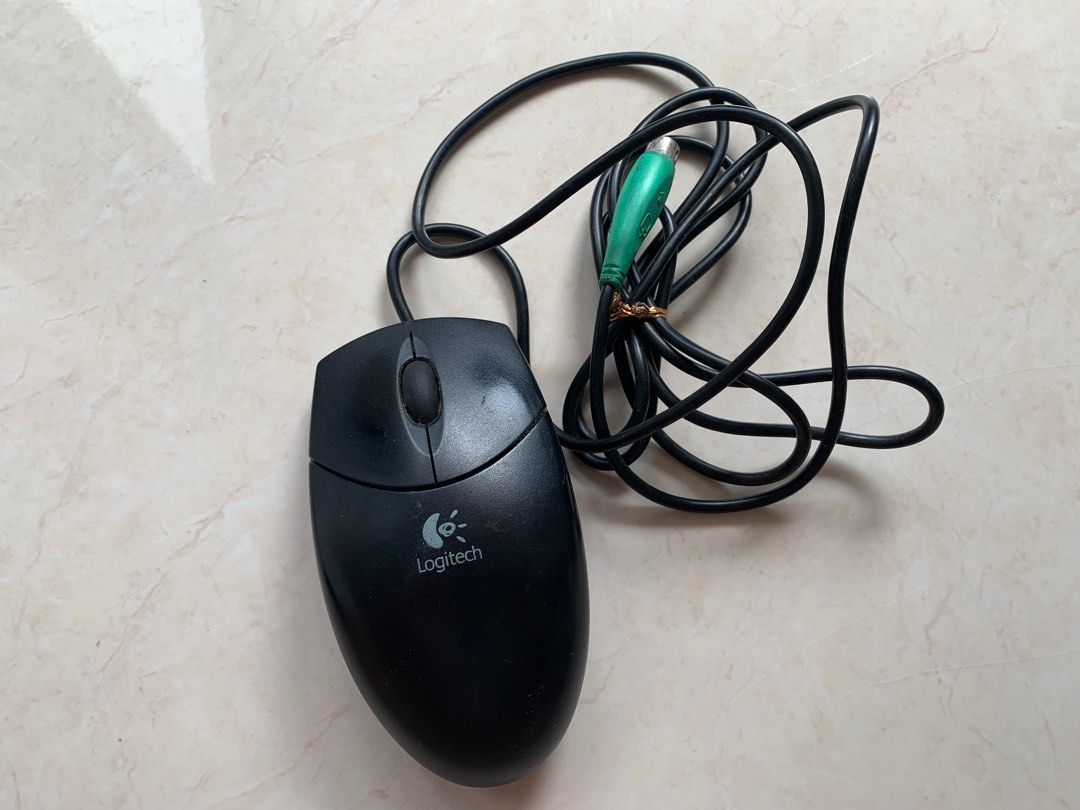 Logitech Mouse Wired with PS2 Port, Elektronik, Bagian Komputer