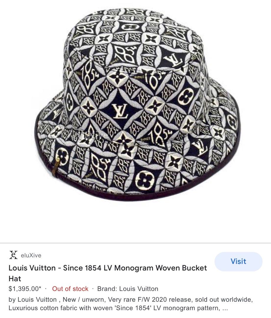 Louis Vuitton Authentic Bucket Hat 2021 Since 1854 Edition, Men's
