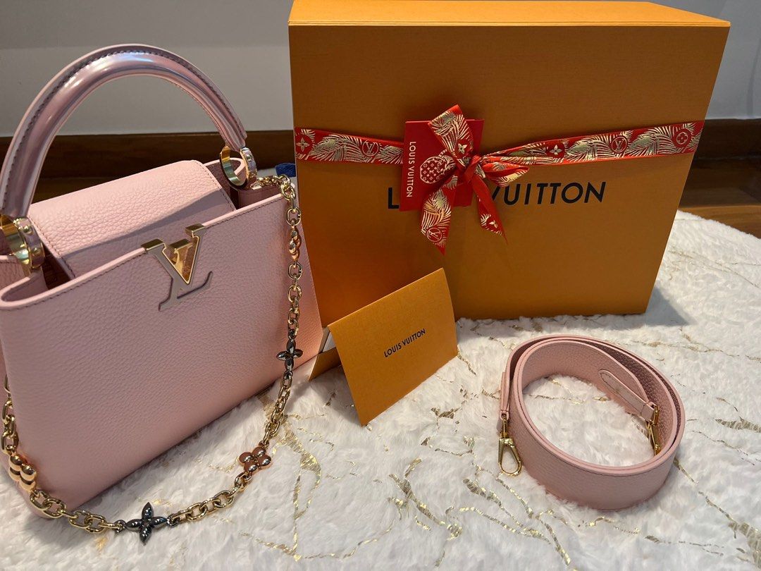 Louis Vuitton Capucine BB Rose (pink) M59065 Handbag, Luxury, Bags &  Wallets on Carousell