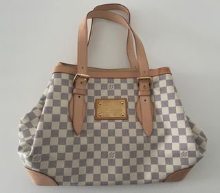 Louis Vuitton, Bags, Louis Vuitton Damier Azur Eva Shoulder Bag Checked  Coated Natural Vachetta