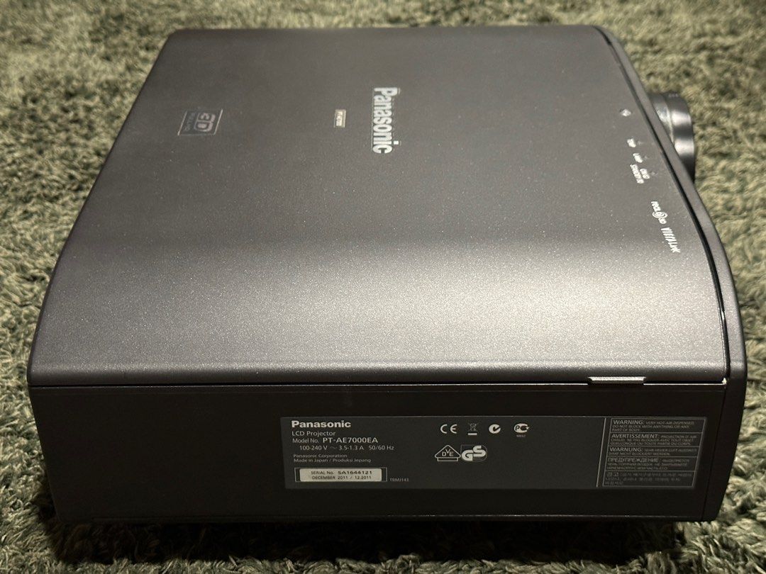 Made in Japan Panasonic Full HD 3D Home Cinema Projector, TV & Home ...