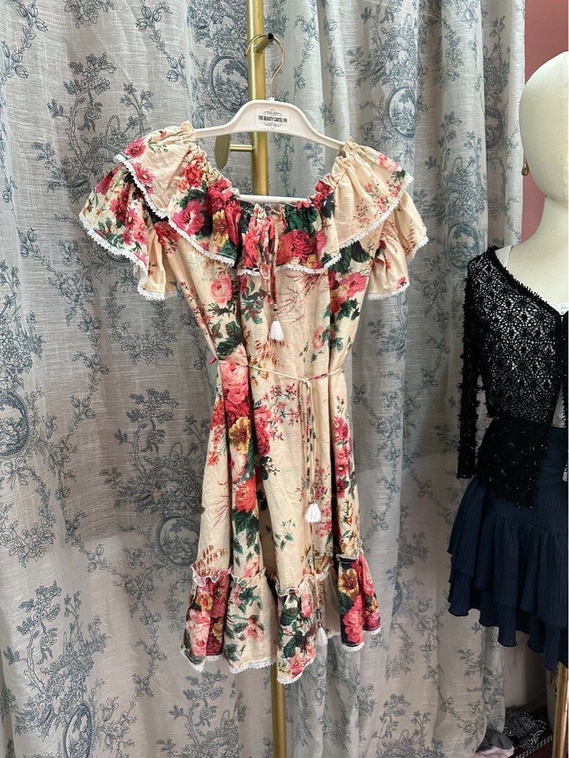 MALLLETO DESIGNER INSP. ZIMMERMANN LAELIA FRILL PFF SHOULDER DRESS Women s Fashion Dresses Sets Dresses on Carousell