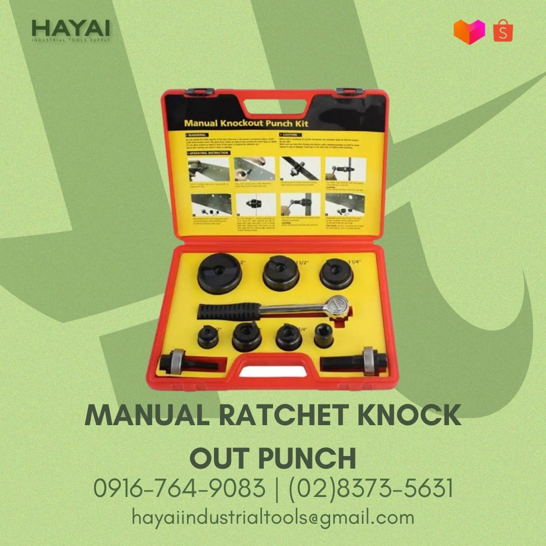 Manual Ratchet Knock Out Punch, Commercial & Industrial, Industrial