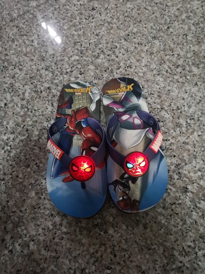 Spiderman slippers light up shop