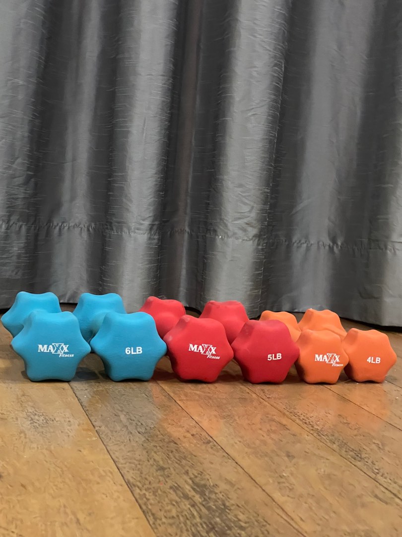 Maxx Fitness Neoprene dumbells (set), Sports Equipment, Exercise