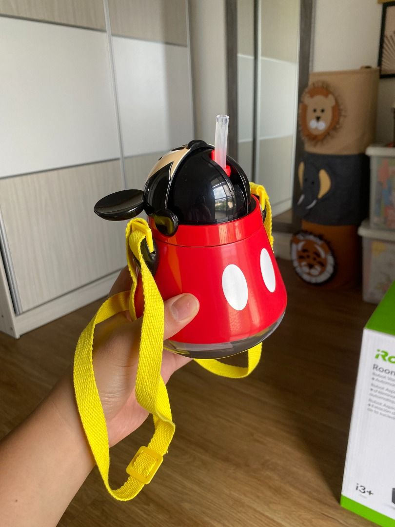 Mickey Mouse FlipTop Canteen Bottle with Buckle Strap, Babies & Kids