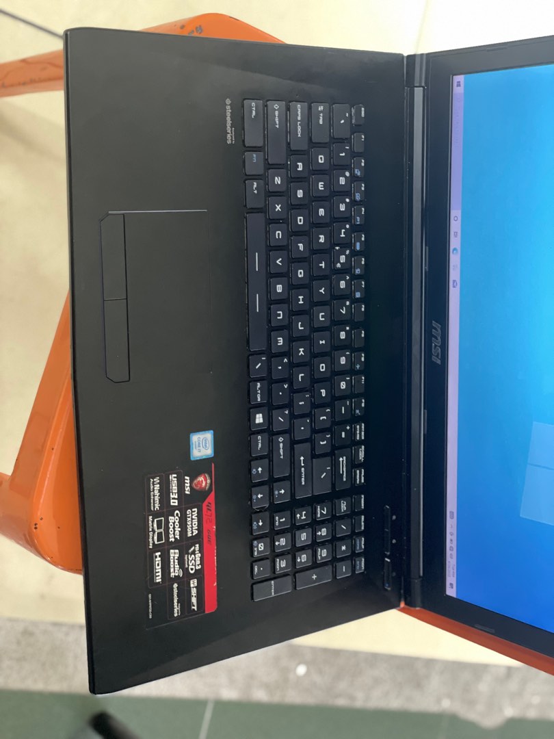 Msi gaming laptop i7-6th gen 8GB RAM 1TB HDD Nvidia geforce GTX950M