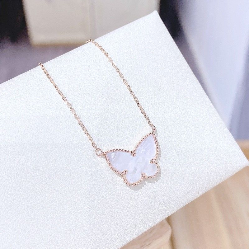 White outlet butterfly necklace