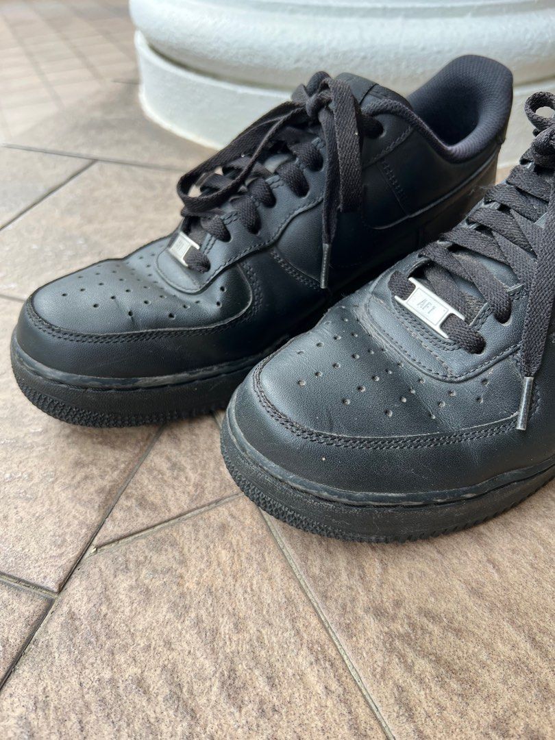 Nike Air Force 1 Triple Black, Men's Fashion, Footwear, Sneakers on  Carousell