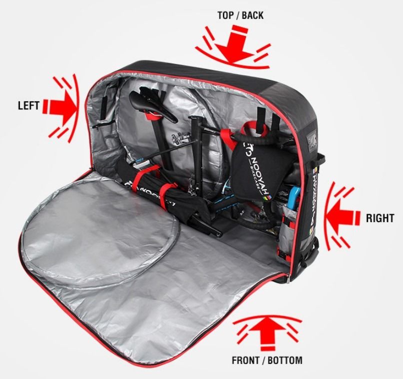 Bicycle Bag with wheels carry handle NOOYAH Transport Bag Case