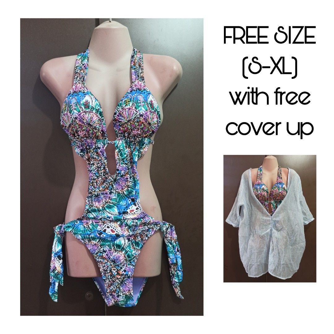 One Piece Swimsuit With Cover Up