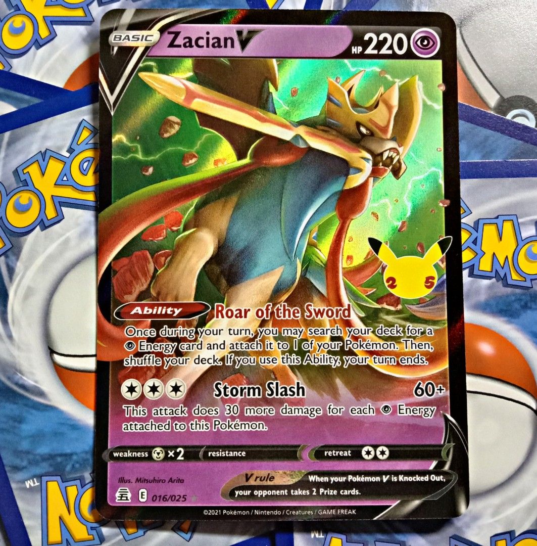 Zacian V - Celebrations Pokémon card 016/025