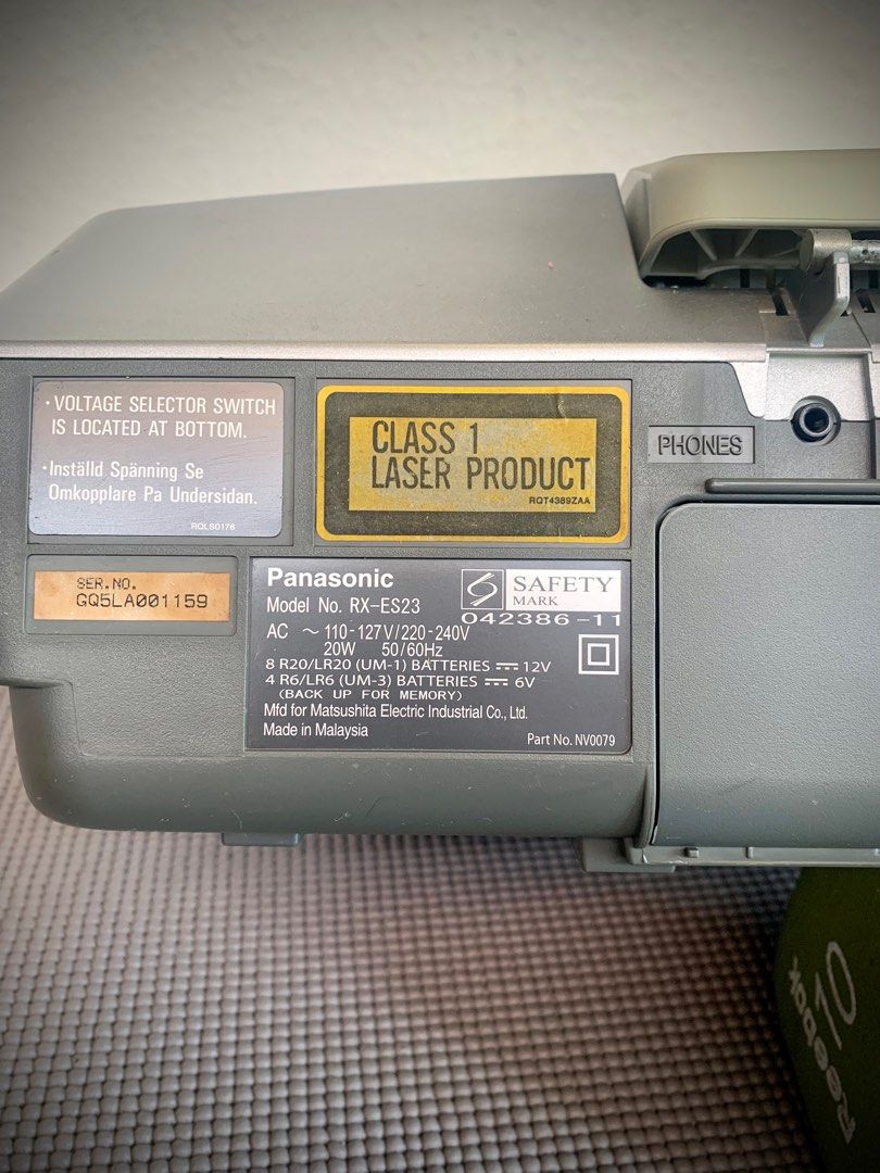 Panasonic RX-ES23 FM radio CD player, Audio, Portable Music Players on ...