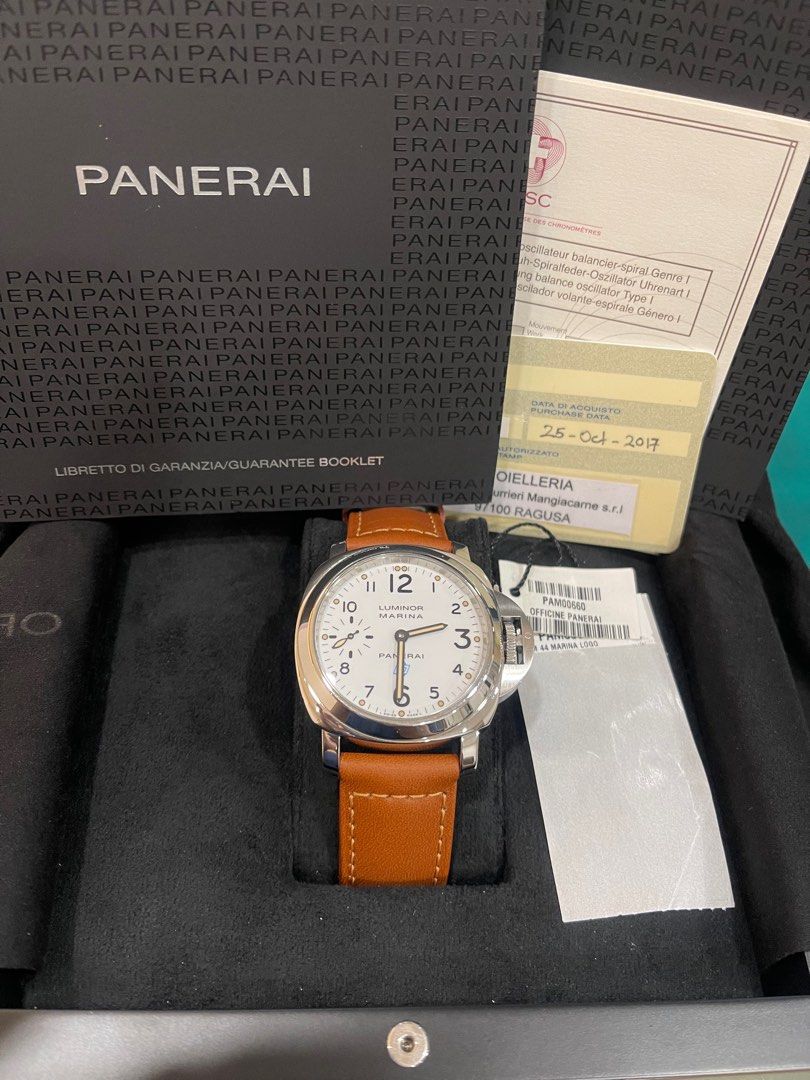 Panerai Luminor Marina Logo Bianco PAM00660 Self Winding Luxury