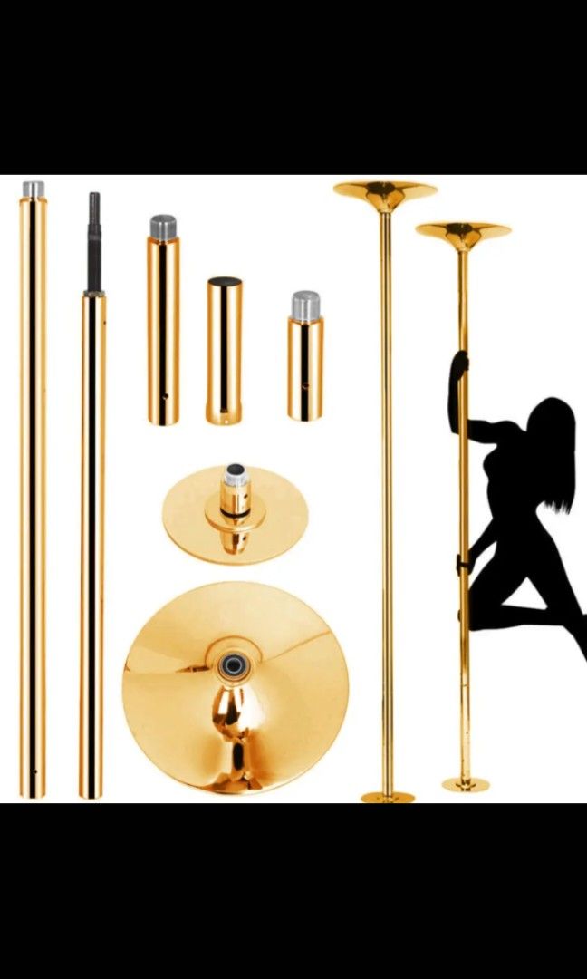 Pole dancing pole gold 45mm free delivery, Sports Equipment, Other