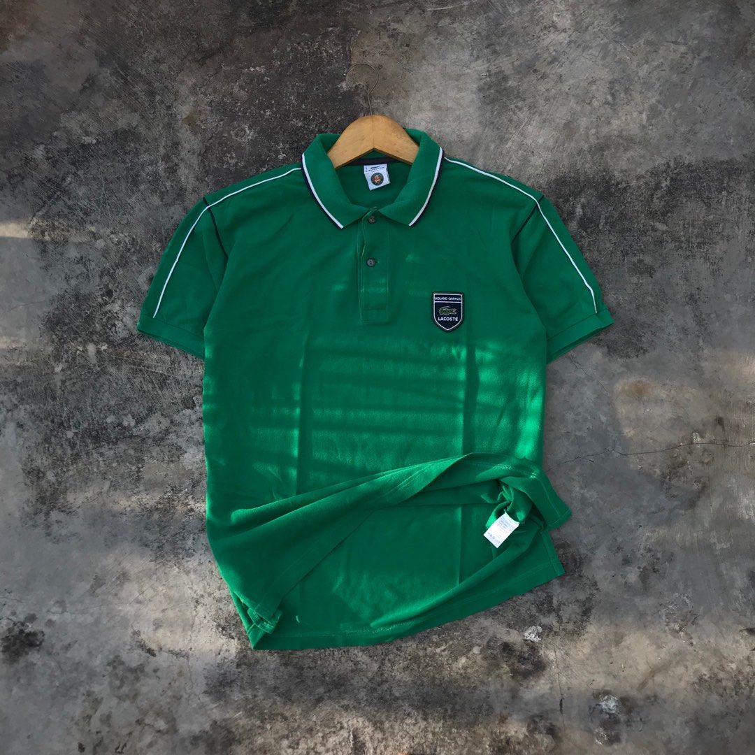 Polo shirt LACOSTE x ROLAND GARROS PARIS Fesyen Pria Pakaian