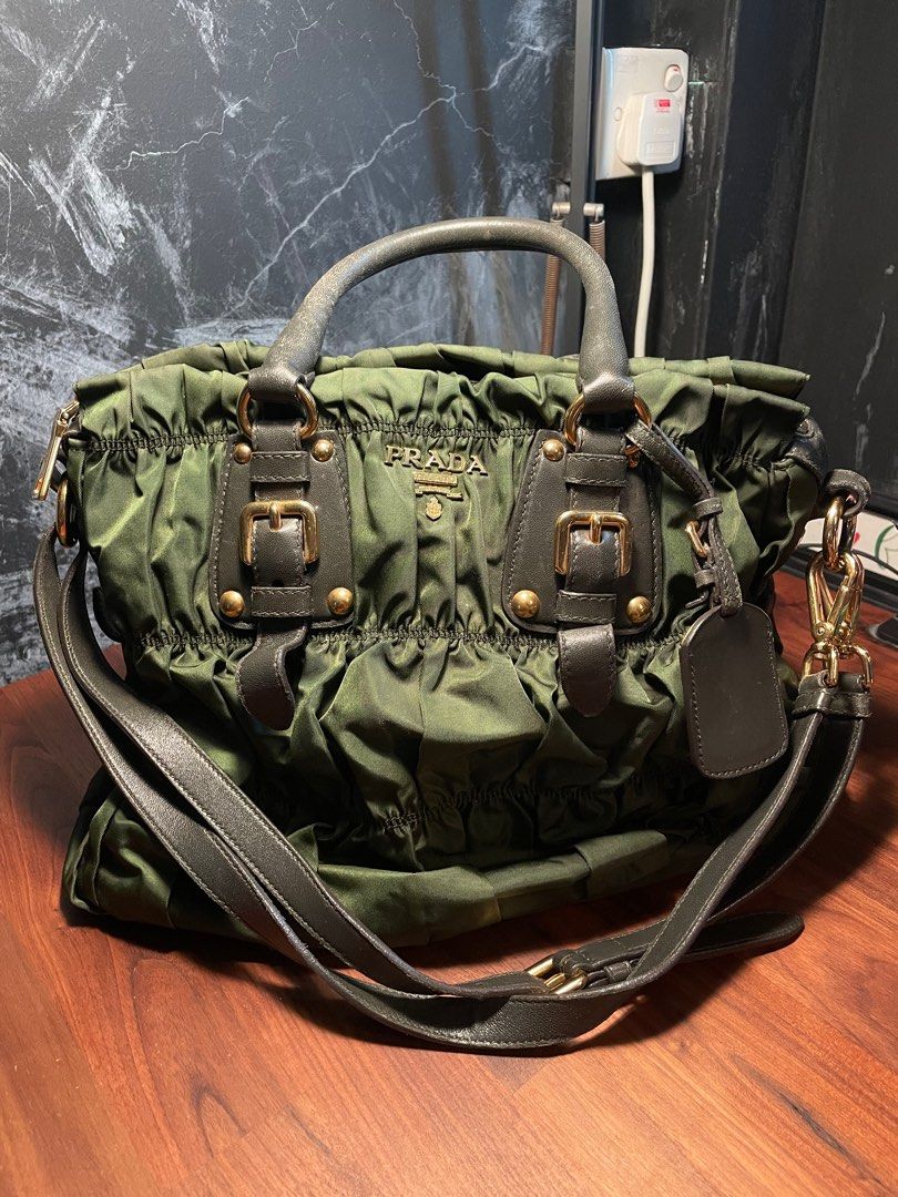 Prada Bag Nylon Dark Green tessuto