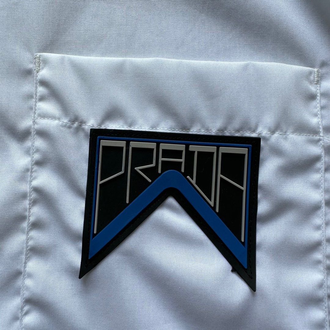 Prada rubber logo sale